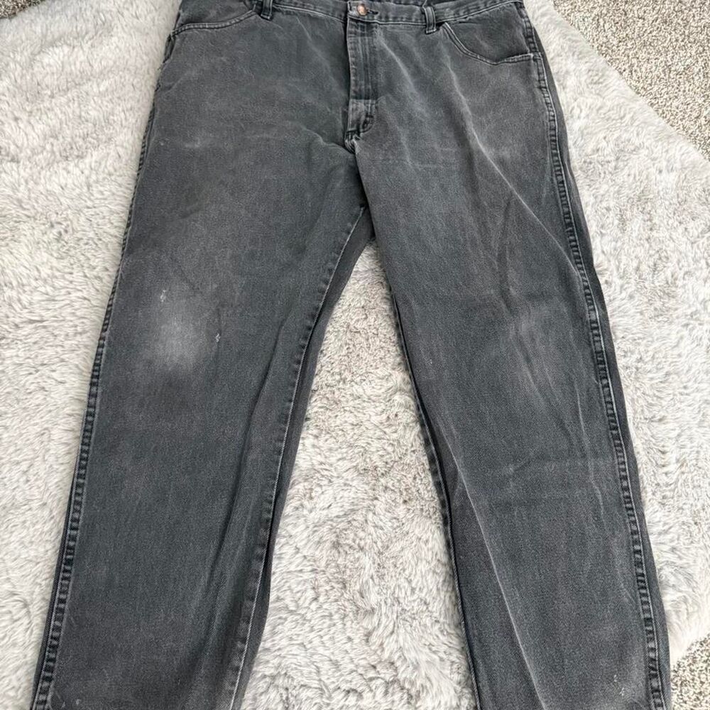 Rustler Men's Jeans Size 42x30 Black Grey Wash Denim Casual Pants